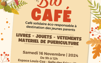 2ème édition du Bib’café : un café solidaire éco-responsable à destination des jeunes parents (samedi 16 novembre de 9h à 12h)