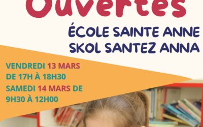 Ecole Sainte Anne : portes ouvertes le vendredi 13 et le samedi 14 mars 2026