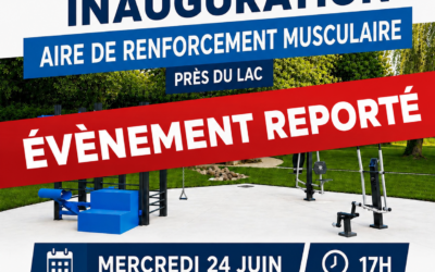 Report de l’inauguration de l’aire de renforcement musculaire près du lac