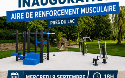 Inauguration de l’aire de renforcement musculaire au lac le mercredi 9 septembre à 18h